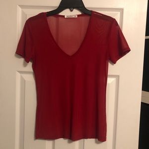 Red shear t-shirt